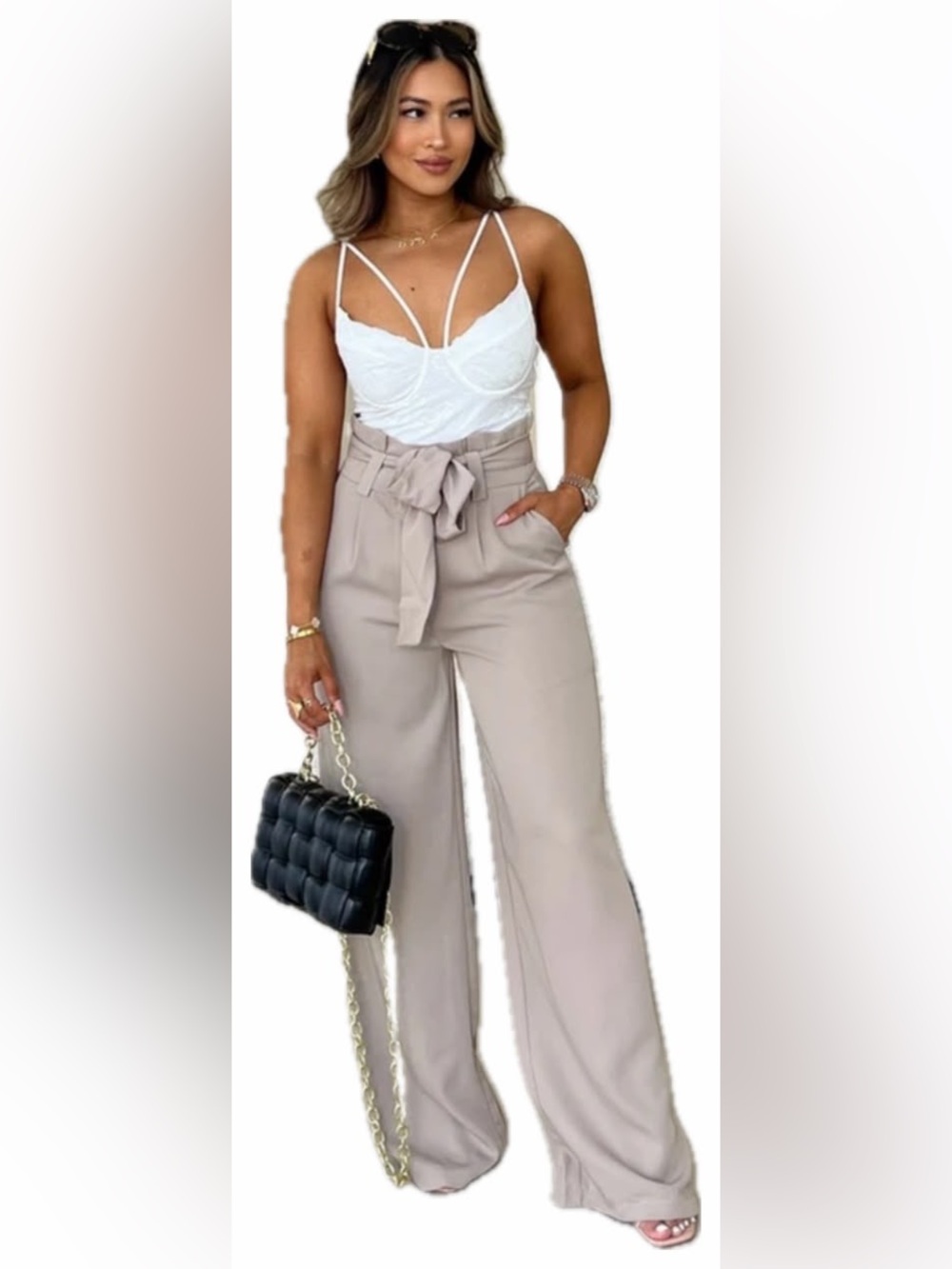 Club L London Sand Wide leg Trousers
